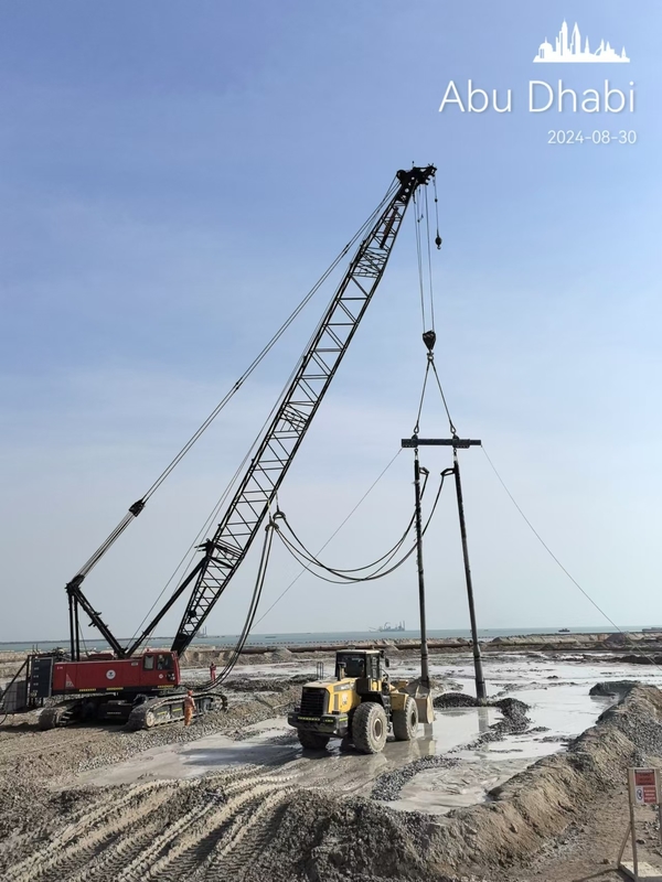 148-500 A compactação vibratória empilhando A solução final para a melhoria de solos arenosos e granulares
