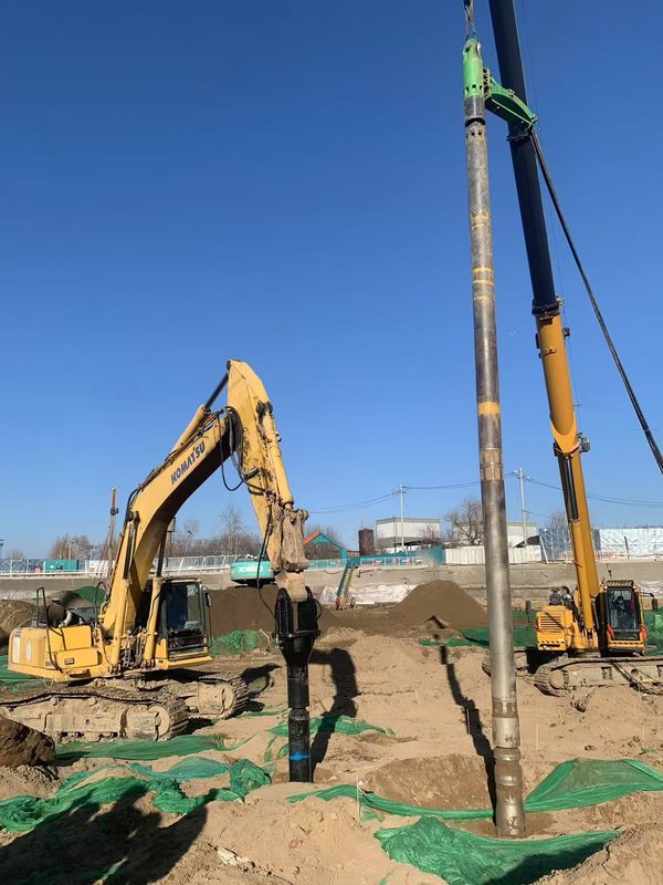 Marca China BVEM Vibroflot hidráulico de 500-800 mm para necessidades de cravação de estacas pesadas e diâmetro máximo