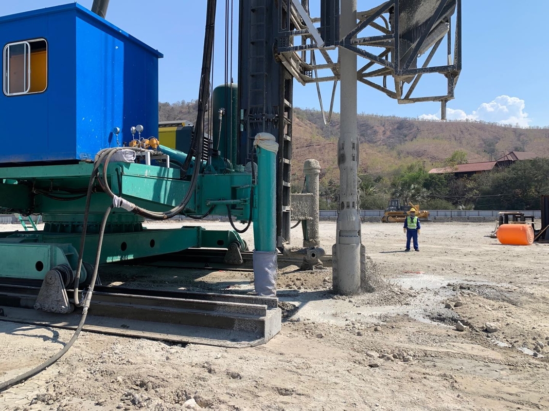Tipo de quadro de passeio da pilha do equipamento inferior de Vibroflot da alimentação para sedimentos Clay Soft Soil Improvement