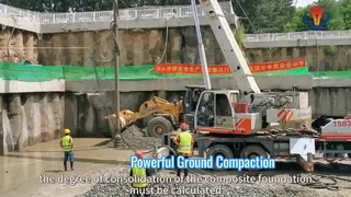 Poderoso equipamento Vibroflot para melhoria do solo